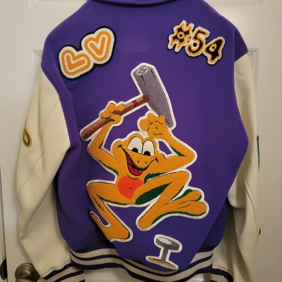 LOUIS VUITTON X Virgil Abloh FROG PURPLE VARSITY JACKET - Picture 2 of 10